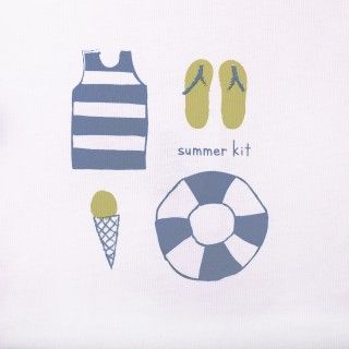 T-shirt Summer Kit de menina em algodo 5609232747926