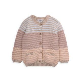 Blossom knitted cardigan for baby girl in organic cotton 5609232785867