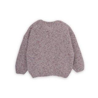 Lila knitted sweater for girl 5609232800218
