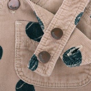 Casper overalls in printed corduroy 5609232795392