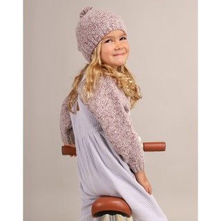 Lila knitted sweater for girl 5609232800201