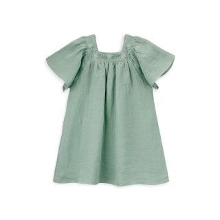 Emerald Dress for girls with pattern and embroidery 5609232824900
