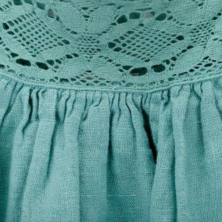 Jolie Dress for girls in linen with crochet 5609232820520
