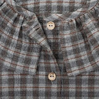 Blusa Lucia de menina em xadrez 5609232851593