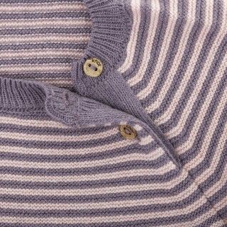 Blush Stripes knitted sweater for baby girl 5609232846469