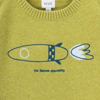 Rocket Ship knitted sweater for boy 5609232835838
