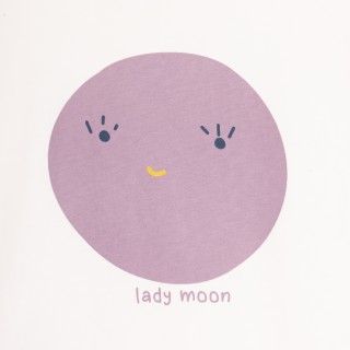 Lady Moon T-Shirt for girl in organic cotton 5609232849361