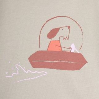 T-Shirt Space Dog de menino em algodão orgânico 5609232850299 T-Shirt Space Dog de menino em algodão orgânico 5609232850299