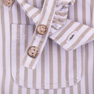 Miriam overalls for baby girl in cotton twill 5609232871423