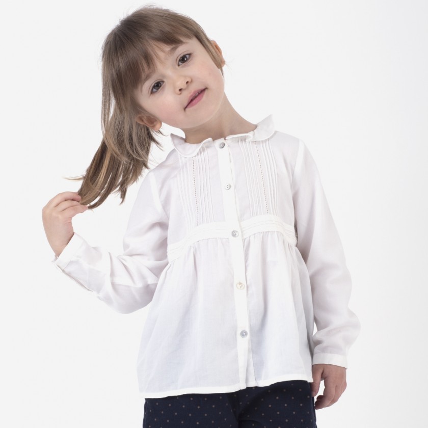 Blusa de viyella con volantitos