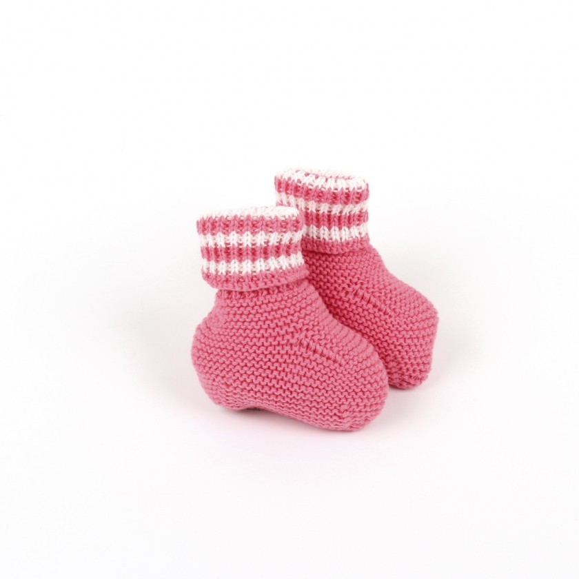 striped knitted botties