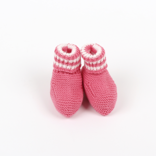 striped knitted botties