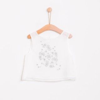 Blusa organza bordada Blusa organza bordada