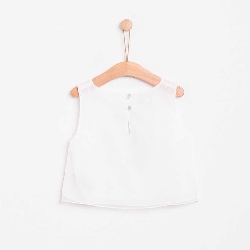 Blusa Organza Bordada