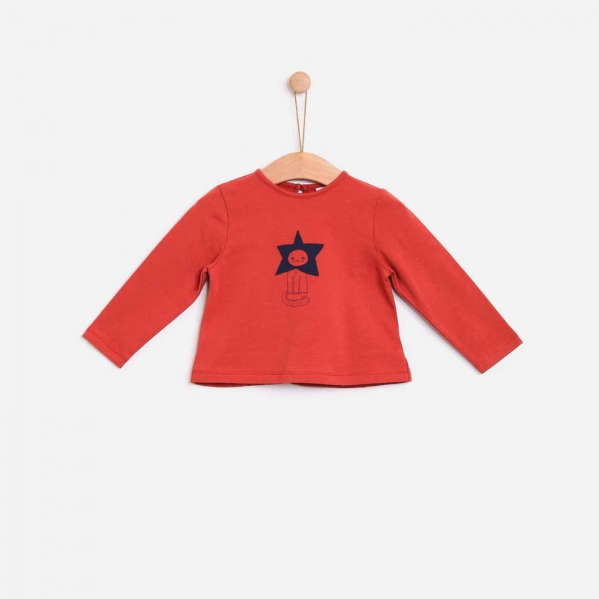 Girl long sleeve t-shirt cotton Gato Estrela