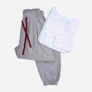 Pijama flores e xadrez mae Pijama flores e xadrez mae
