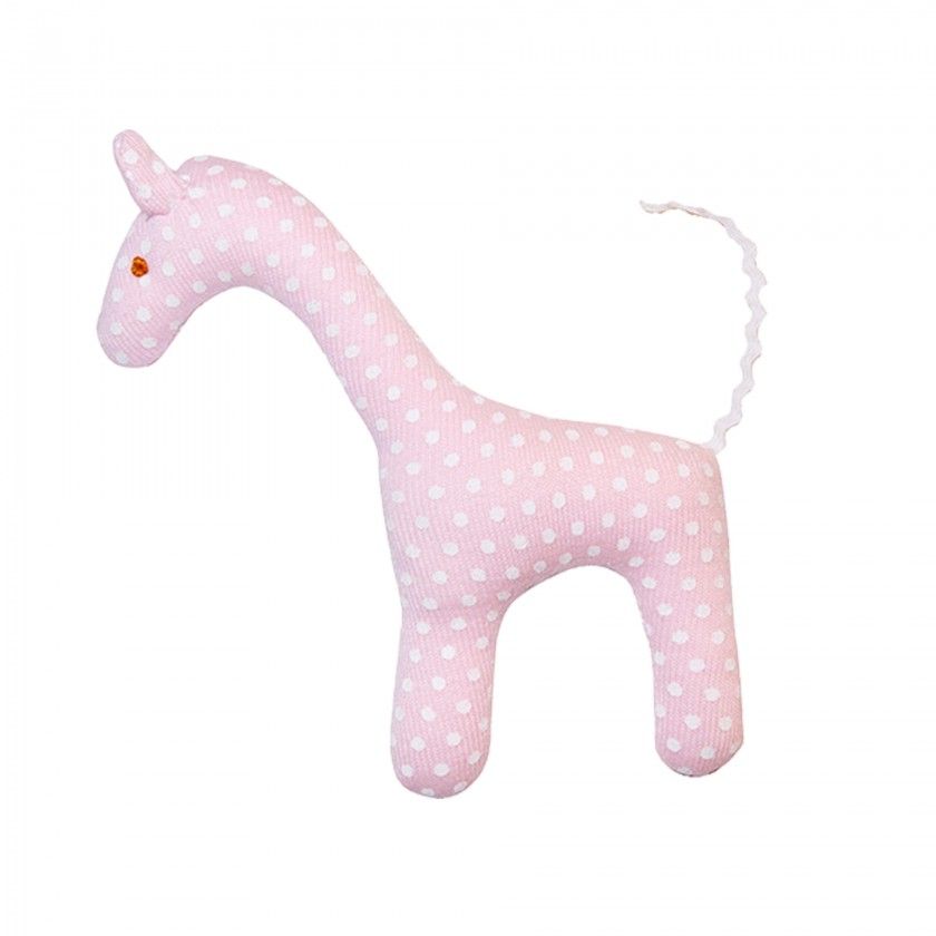 V662 03 Girafe Hochet Rose 12Cm (Set 4 Pcs)