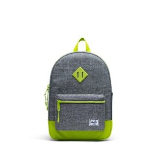 Mochila Heritage Youth 16L Raven Croshatch/Lime Green Mochila Heritage Youth 16L Raven Croshatch/Lime Green