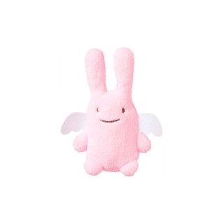 Bunny plush rattle ring pink