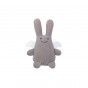 Bunny plush rattle ring grey