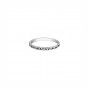 Embossed silver steel ring