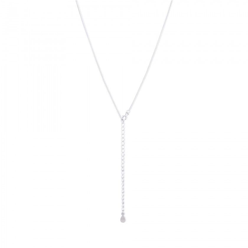 Silver necklace with squared chain