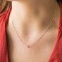 Silver necklace with squared chain