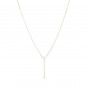 Golden silver necklace with round pendant