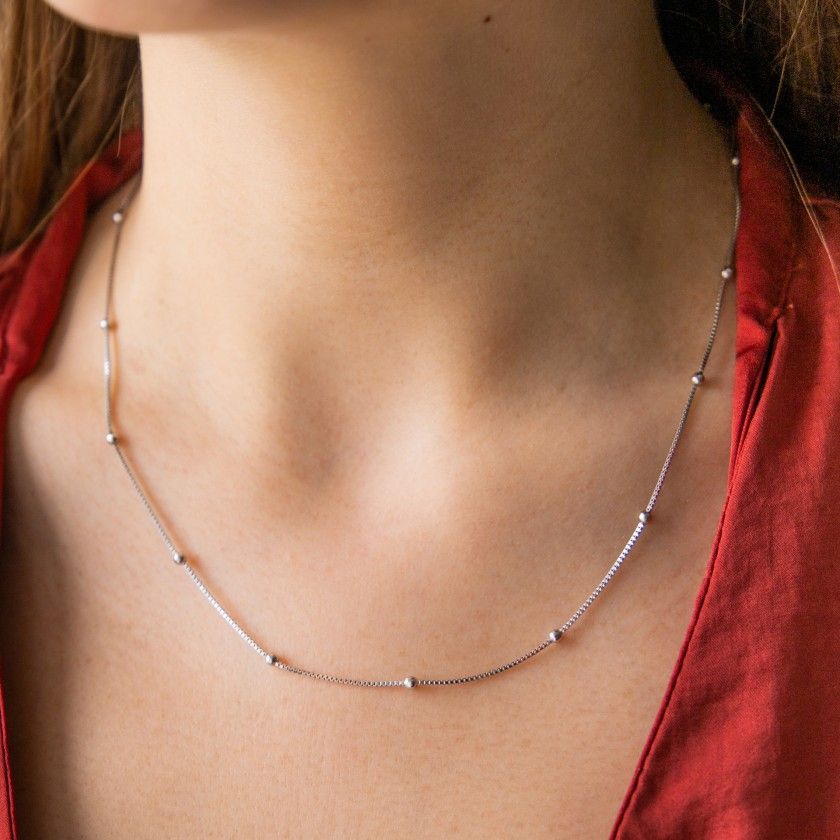 Silver snake necklace