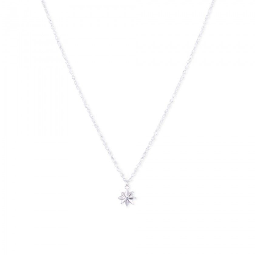 Silver necklace with star