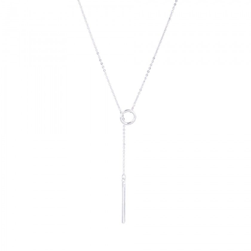 Silver long necklace