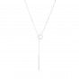 Silver long necklace