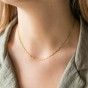 Golden silver necklace