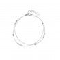 Double silver steel bracelet