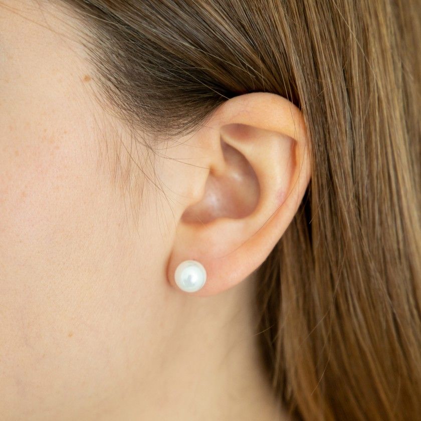 Tassels White Pearl Sterling Silver Dangle Earrings