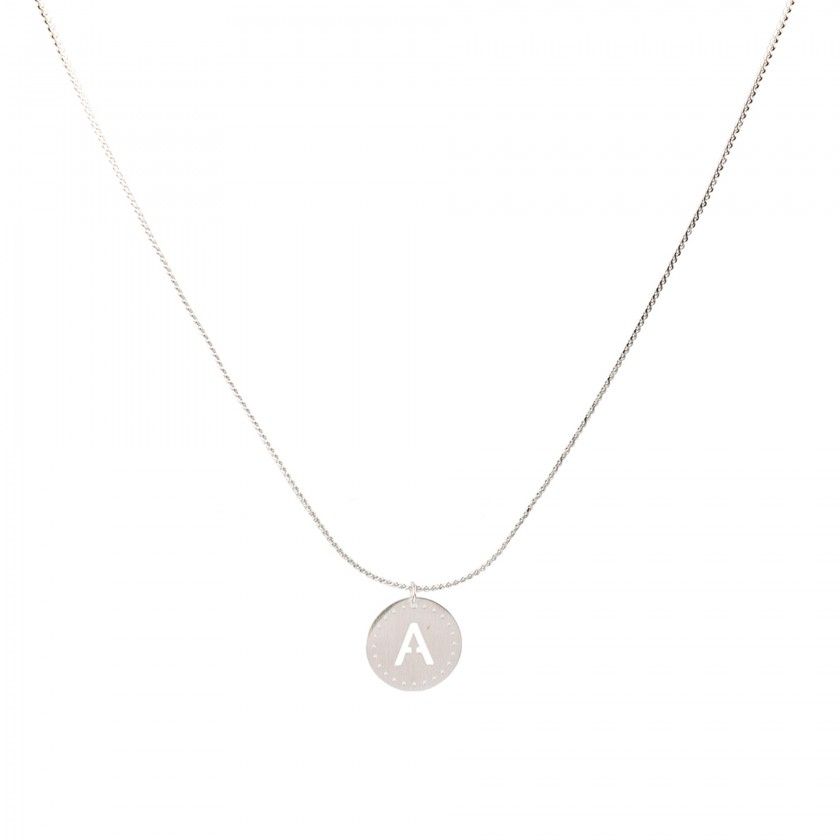 Stainless steel necklace with letter A