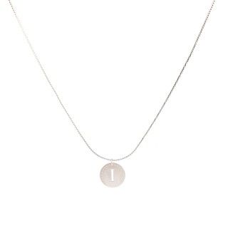 Stainless steel necklace with letter I