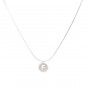 Stainless steel necklace with letter F