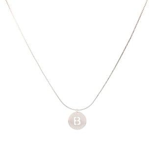Stainless steel necklace with letter B