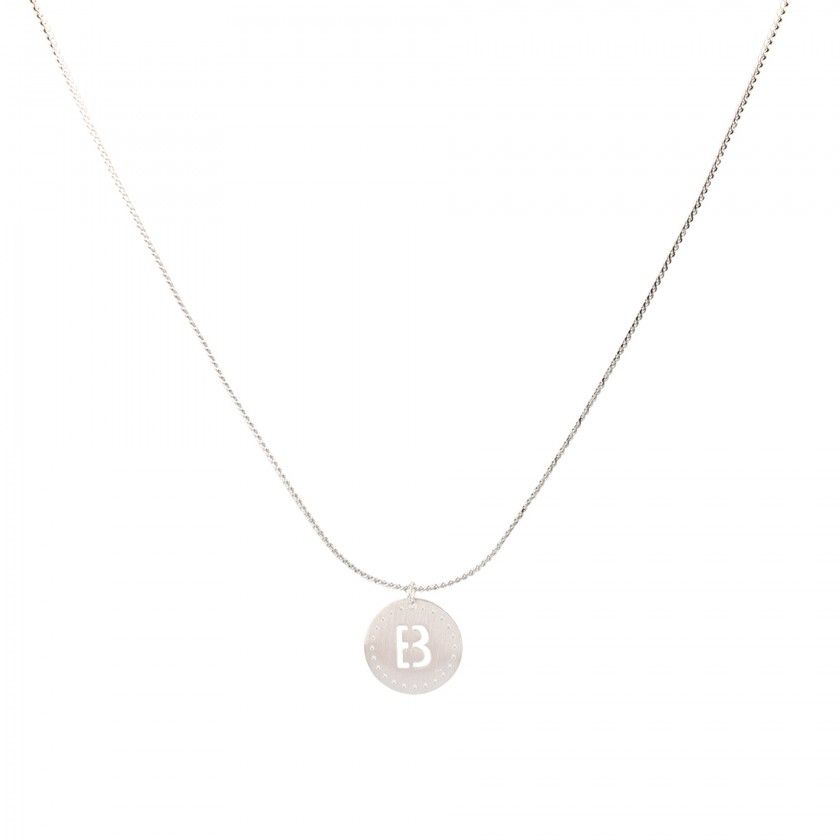 Stainless steel necklace with letter B