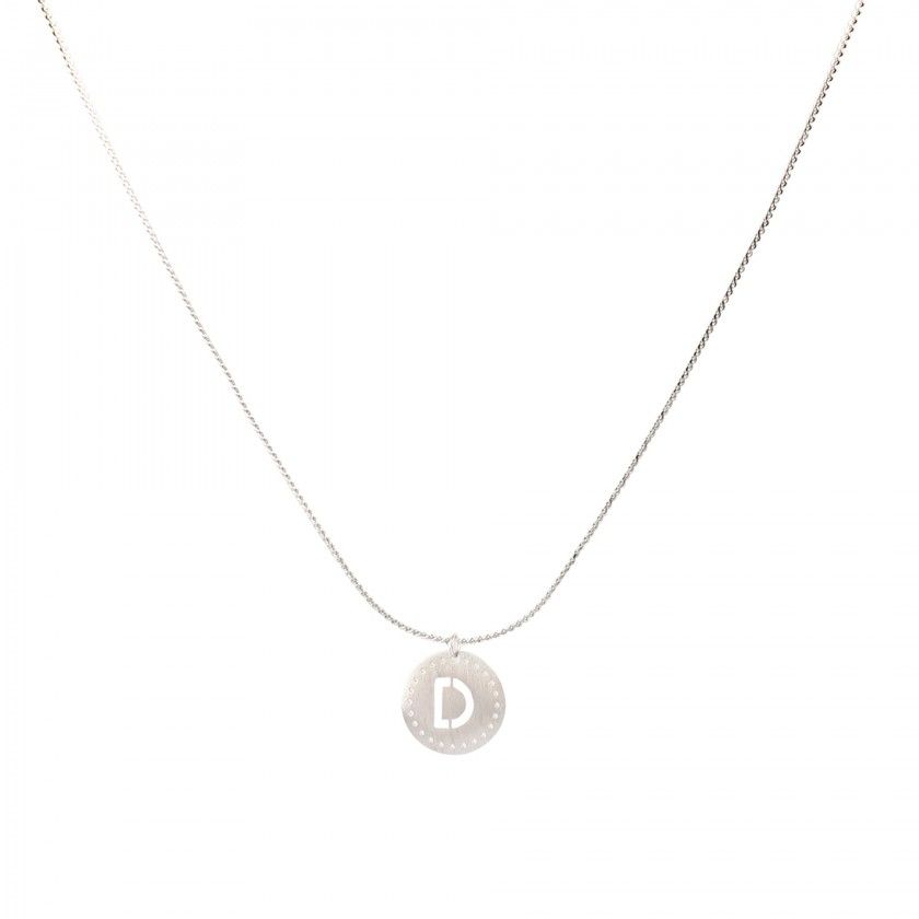 Stainless steel necklace with letter D
