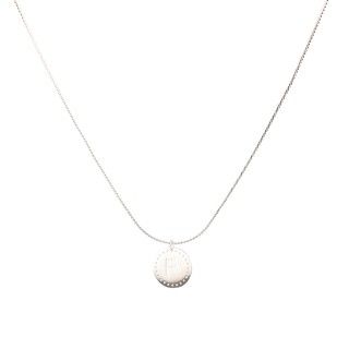Stainless steel necklace with letter P