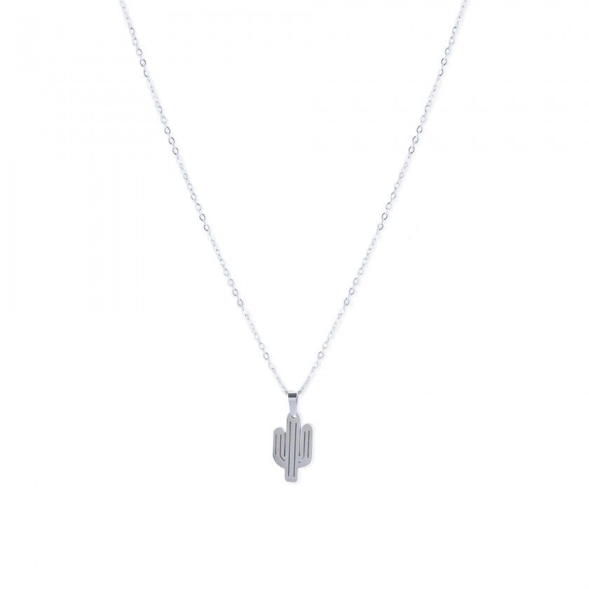 Cactus stainless steel necklace