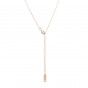 Stainless steel gemini gold necklace