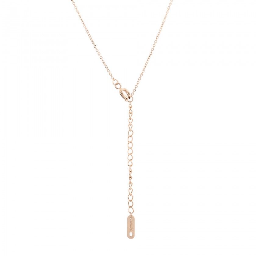 Stainless steel gemini gold necklace