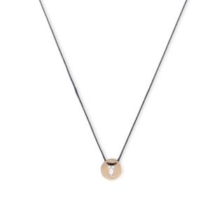 Cord necklace with golden scorpio