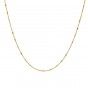 Golden chain necklace with hammered stainless steel effect