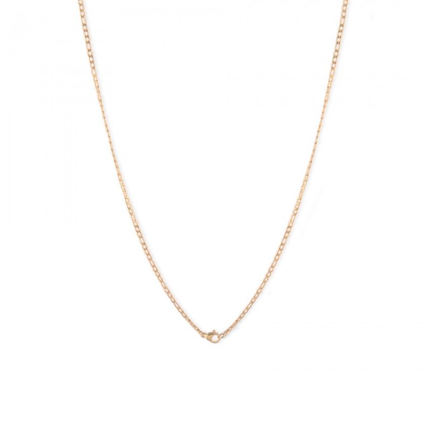 Golden links chain necklace in stainless steel