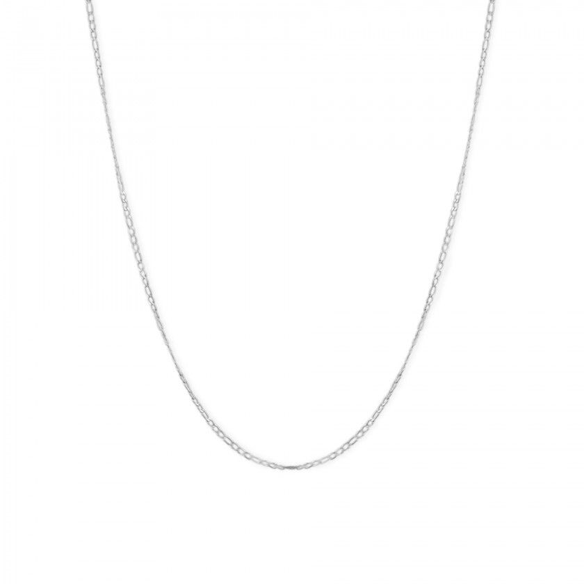 Silver links chain necklace in stainless steel