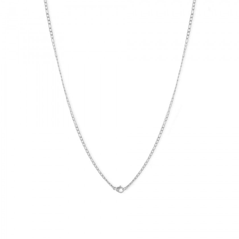 Silver links chain necklace in stainless steel